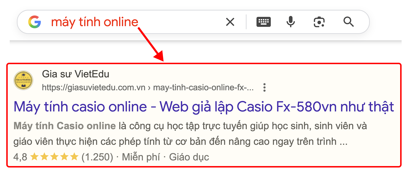 Kết quả tìm kiếm